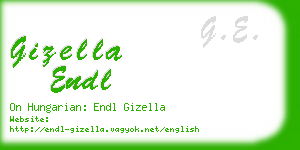 gizella endl business card